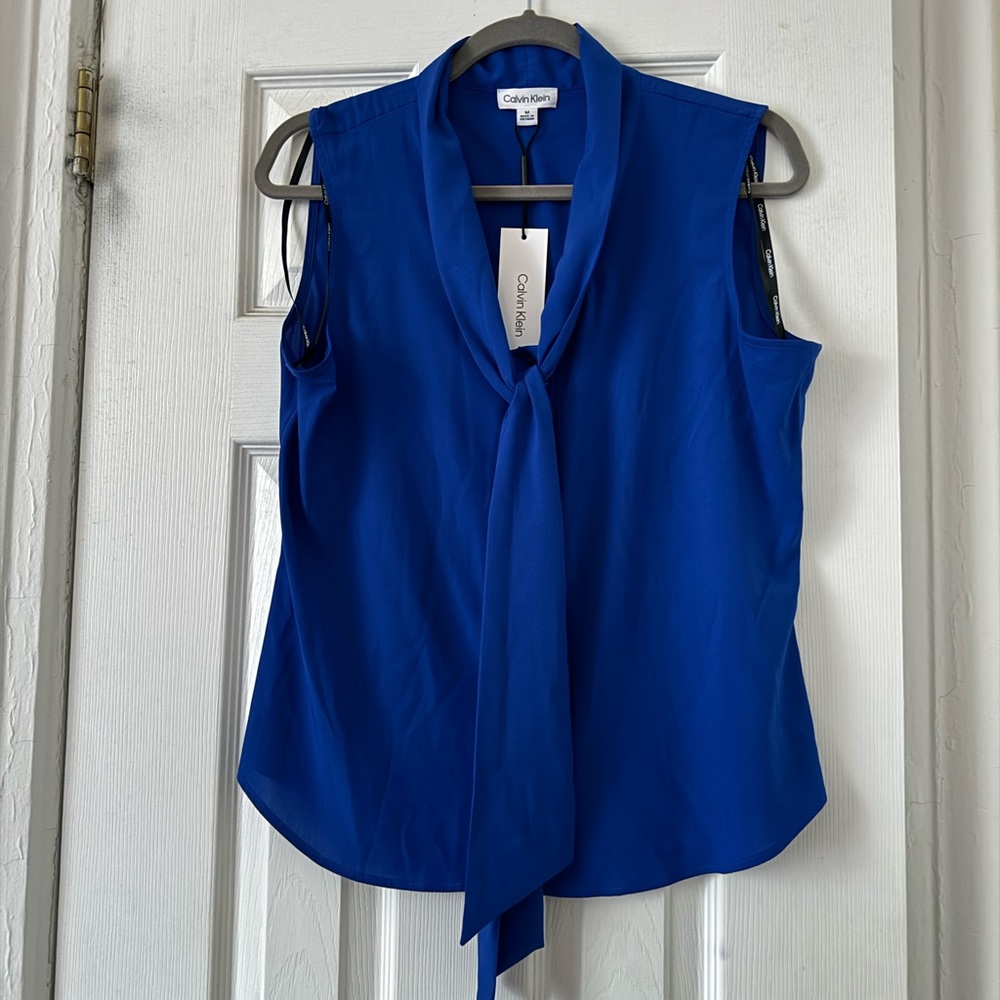 Calvin Klein Tie Neck Blouse